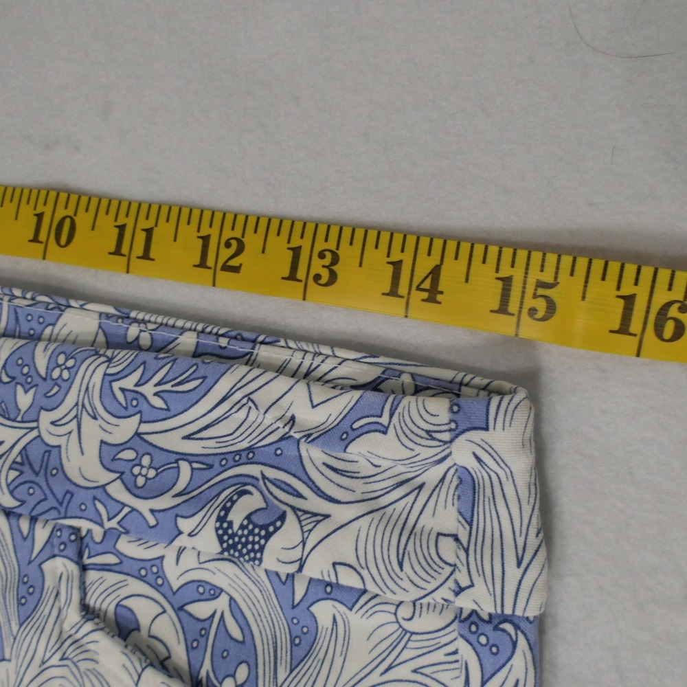 Patchington Women Cropped Pants 10 Blue White Floral Acanthus Print 8403J-804‎ - Picture 4 of 9
